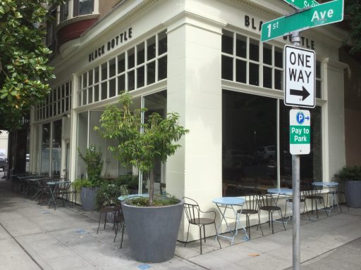 Exterior restaurant painting after