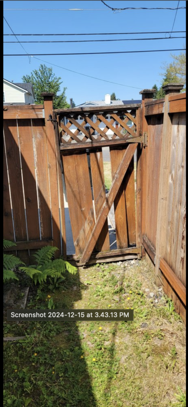 Broken wood gate repair
