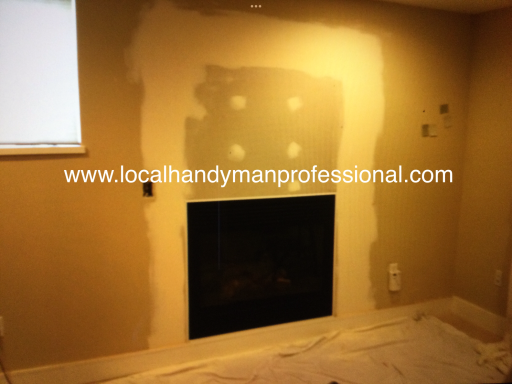 Drywall over insert gas fire place